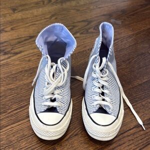 Striped High-Top Sneakers